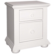 Pemberly Row 2 Drawer Nightstand with Felt Lining and Bun Feet in Oyster White