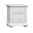 Pemberly Row 2 Drawer Nightstand with Felt Lining and Bun Feet in Oyster White