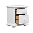 Pemberly Row 2 Drawer Nightstand with Felt Lining and Bun Feet in Oyster White