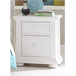 Pemberly Row 2 Drawer Nightstand with Felt Lining and Bun Feet in Oyster White