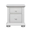 Pemberly Row 2 Drawer Nightstand with Felt Lining and Bun Feet in Oyster White