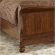 Pemberly Row King Sleigh Bed with Rolled Cap Rail in Rustic Cherry