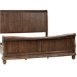 Pemberly Row King Sleigh Bed with Rolled Cap Rail in Rustic Cherry