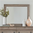 Pemberly Row Landscape Mirror for Bedroom Dresser in Saddle Tan