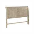 Pemberly Row Queen Sleigh Headboard with Louis Philippe Style in Saddle Tan