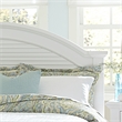 Pemberly Row King Panel Headboard with Louvered Panels in Oyster White
