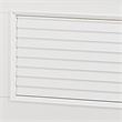 Pemberly Row King Panel Headboard with Louvered Panels in Oyster White
