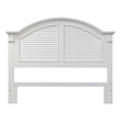 Pemberly Row King Panel Headboard with Louvered Panels in Oyster White
