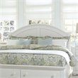 Pemberly Row King Panel Headboard with Louvered Panels in Oyster White
