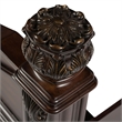 Pemberly Row California King Poster Bed with Acanthus Leaf Carvings in Cognac