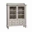 Pemberly Row Display Cabinet with Touch Lighting and Glass Doors in Linen