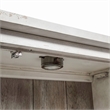 Pemberly Row Display Cabinet with Touch Lighting and Glass Doors in Linen