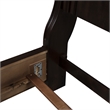 Pemberly Row King Sleigh Bed Set with Nightstand in Dark Brown Finish