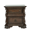 Pemberly Row King Sleigh Bed Set with Nightstand in Dark Brown Finish