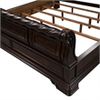 Pemberly Row King Sleigh Bed Set with Nightstand in Dark Brown Finish