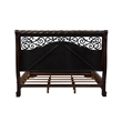 Pemberly Row King Sleigh Bed Set with Nightstand in Dark Brown Finish