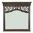 Pemberly Row Wood Dresser & Mirror with Brownstone Finish and 8 Drawers