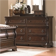 Pemberly Row Wood Dresser & Mirror with Brownstone Finish and 8 Drawers