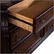 Pemberly Row Wood Dresser & Mirror with Brownstone Finish and 8 Drawers