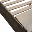 Pemberly Row King Upholstered Storage Bed with Cedar Drawers in Coffee Bean