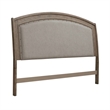 Pemberly Row King Upholstered Headboard with Oatmeal Linen in Burnished Beige