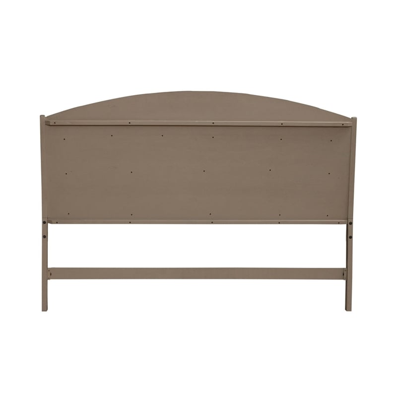 Pemberly Row King Upholstered Headboard with Oatmeal Linen in Burnished Beige