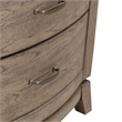 Pemberly Row Nightstand with Charging Station in Burnished Beige Wood