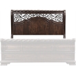 Pemberly Row King Sleigh Headboard with Rope Twist Accents in Brownstone