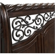 Pemberly Row King Sleigh Headboard with Rope Twist Accents in Brownstone