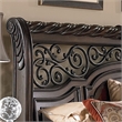Pemberly Row King Sleigh Headboard with Rope Twist Accents in Brownstone