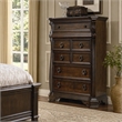 Pemberly Row 6 Drawer Chest with Shaped Pilasters in Brownstone