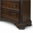 Pemberly Row 6 Drawer Chest with Shaped Pilasters in Brownstone
