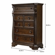 Pemberly Row 6 Drawer Chest with Shaped Pilasters in Brownstone