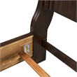 Pemberly Row California King Sleigh Bed with Rope Twist Rail in Brownstone