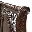 Pemberly Row California King Sleigh Bed with Rope Twist Rail in Brownstone