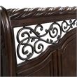 Pemberly Row California King Sleigh Bed with Rope Twist Rail in Brownstone