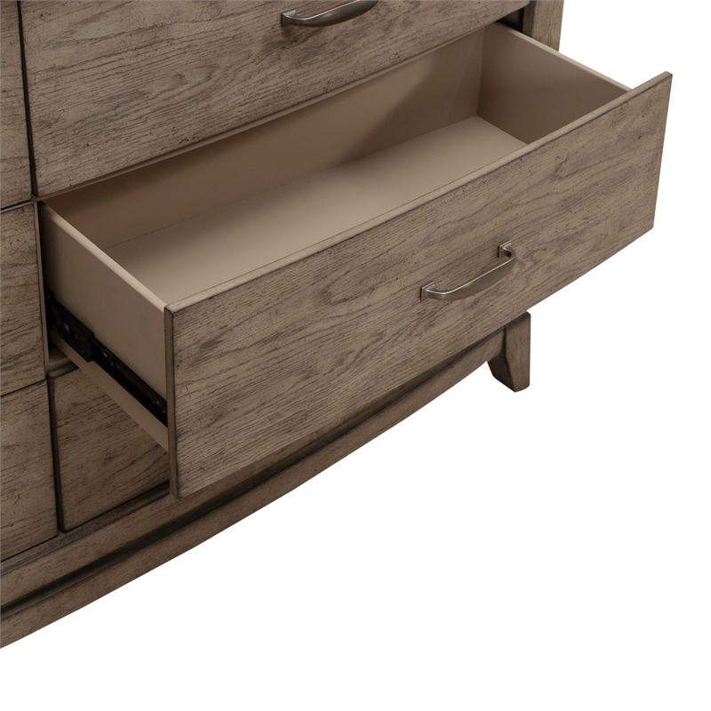 Pemberly Row 6 Drawer Dresser with Felt and Cedar Lining in Burnished Beige