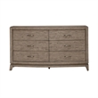 Pemberly Row 6 Drawer Dresser with Felt and Cedar Lining in Burnished Beige