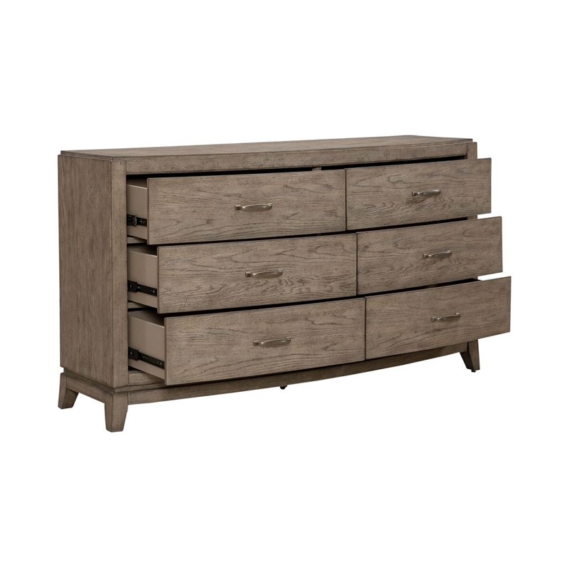 Pemberly Row 6 Drawer Dresser with Felt and Cedar Lining in Burnished Beige