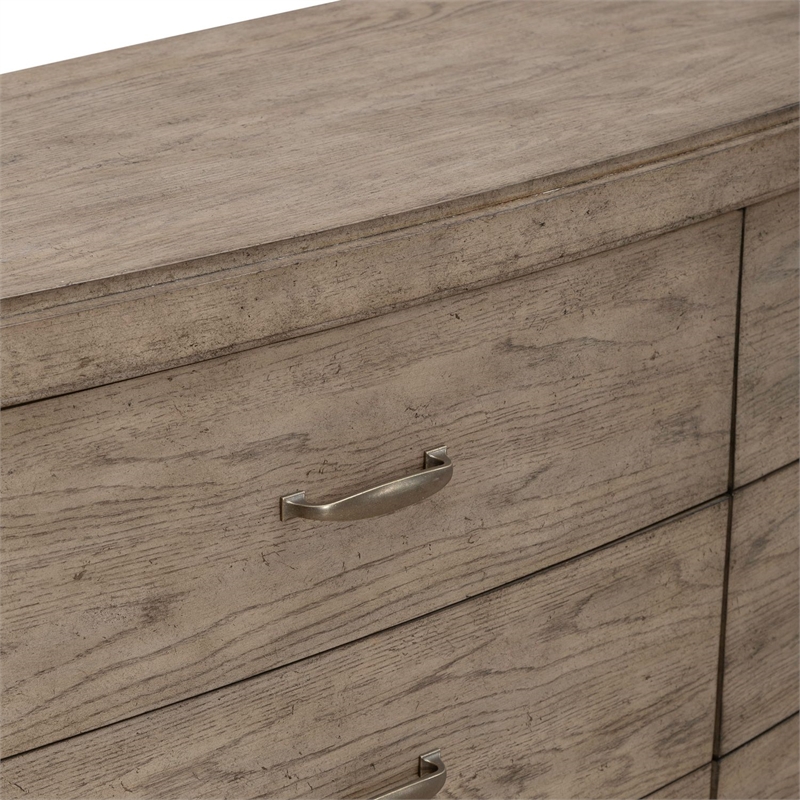 Pemberly Row 6 Drawer Dresser with Felt and Cedar Lining in Burnished Beige