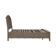Pemberly Row King Panel Storage Bed with Padded Bench Seat in Burnished Beige