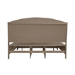 Pemberly Row King Panel Storage Bed with Padded Bench Seat in Burnished Beige