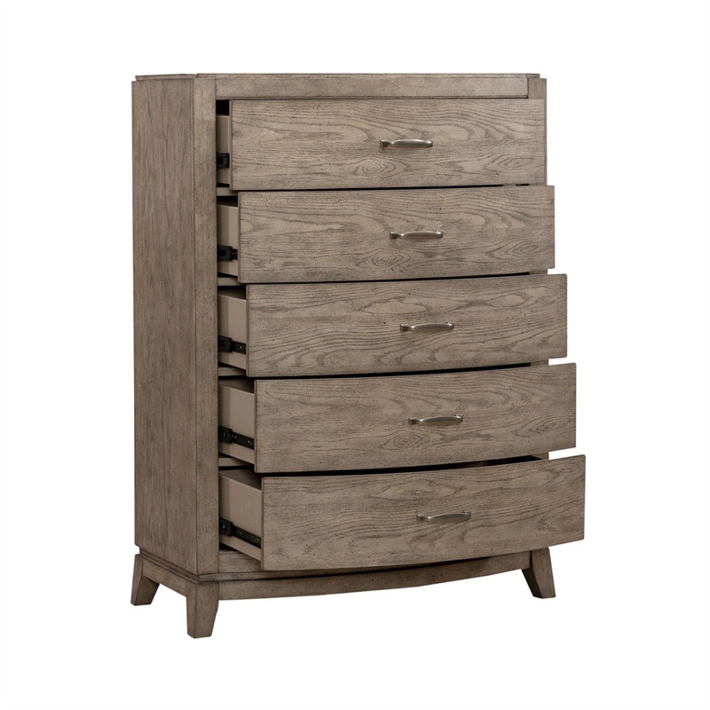 Pemberly Row 5 Drawer Chest with Cedar Lining in Burnished Beige