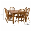 Pemberly Row Rectangular Leg Dining Table with 2 Leaves in Rustic Oak