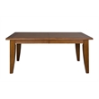 Pemberly Row Rectangular Leg Dining Table with 2 Leaves in Rustic Oak