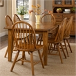 Pemberly Row Rectangular Leg Dining Table with 2 Leaves in Rustic Oak