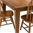 Pemberly Row Rectangular Leg Dining Table with 2 Leaves in Rustic Oak