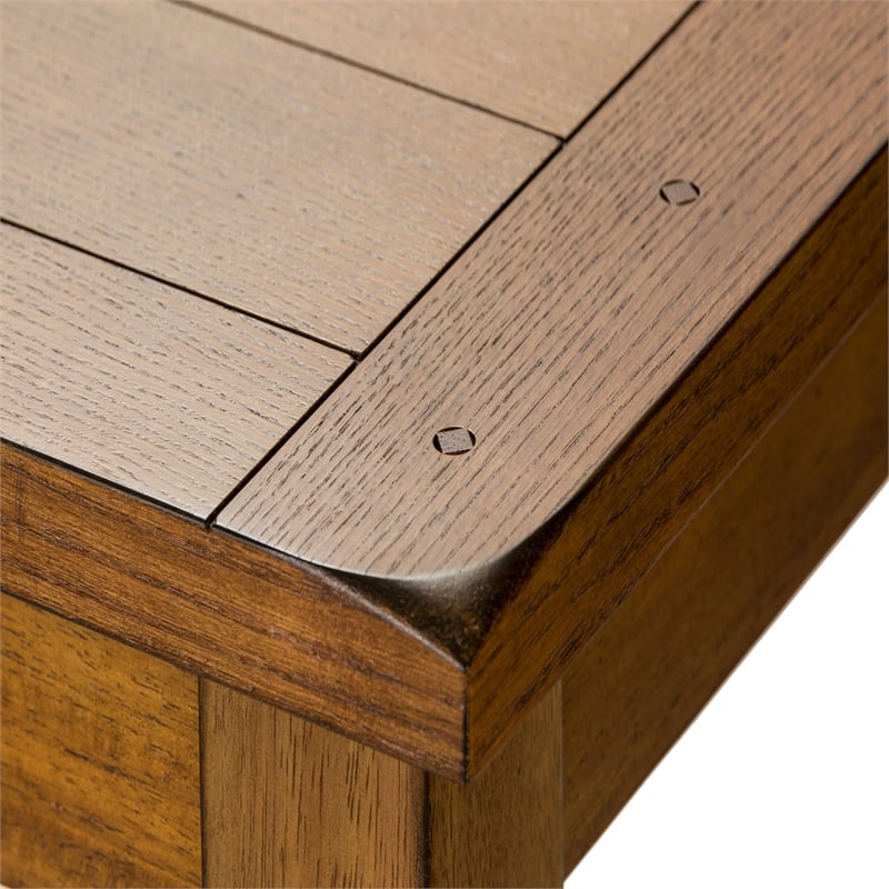 Pemberly Row 36 x 60 Inch Rectangular Dining Table in Rustic Oak