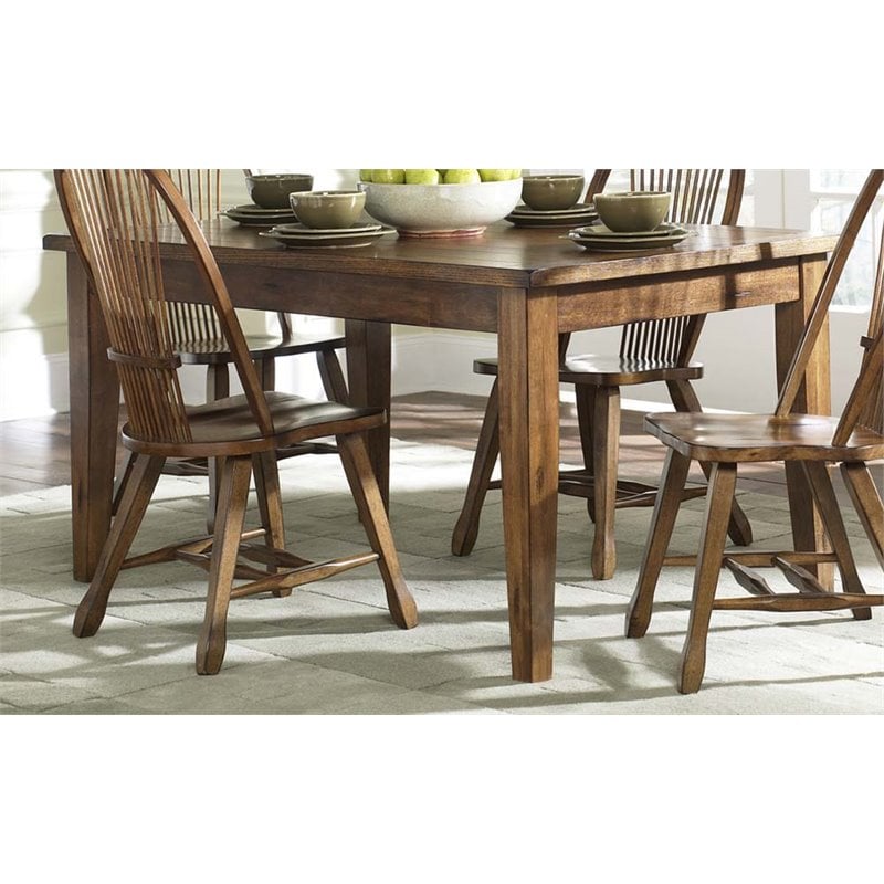 Pemberly Row 36 x 60 Inch Rectangular Dining Table in Rustic Oak
