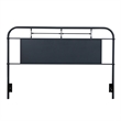 Pemberly Row King Metal Headboard with Turned Spindles in Navy
